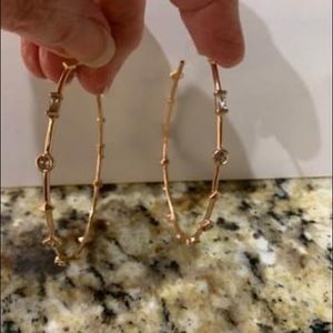 Kendra Scott Rose Colored Hoop Earrings with Bezels